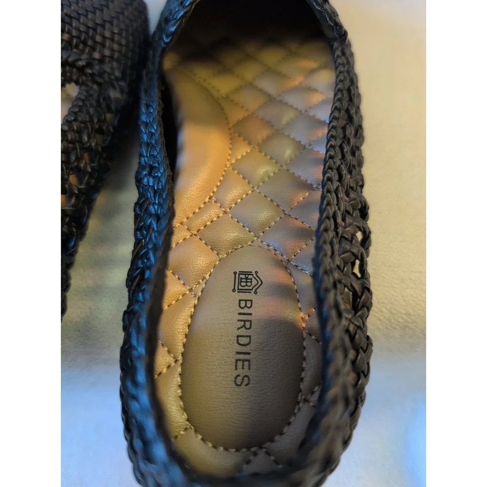 Birdies 7.5 Starling Black Woven Loafers
